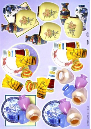 A4 Decoupage Sheet - Vases (504304)